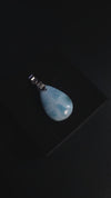 Teardrop Larimar Pendant With Cubic Zirconia