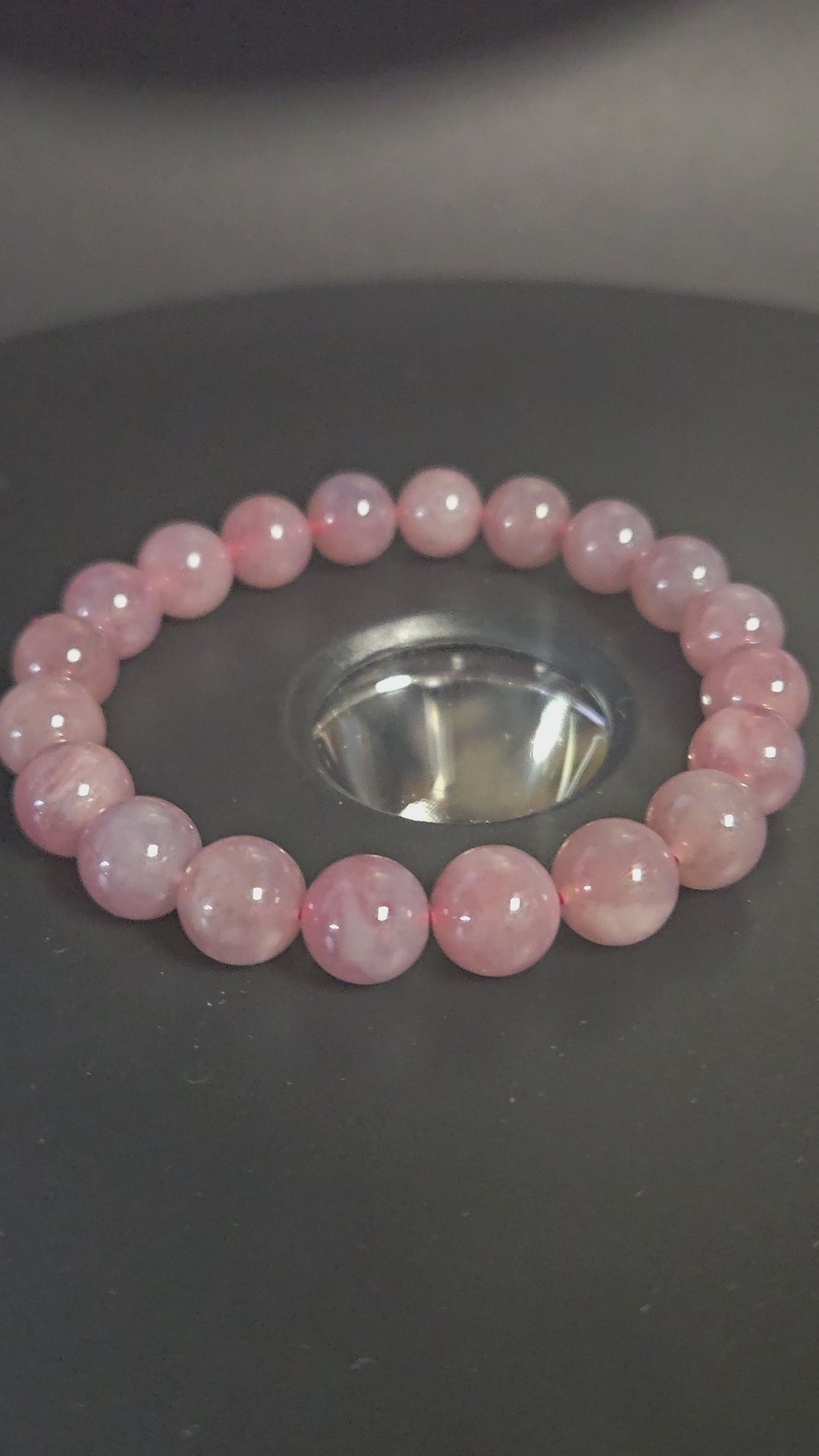 Lavender Rose Quartz Beaded Bracelet
