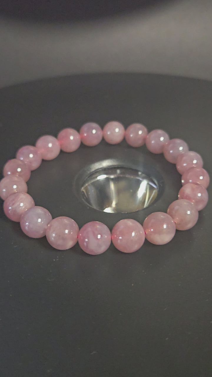 Lavender Rose Quartz Beaded Bracelet
