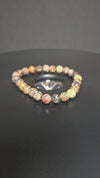 Faceted Leopardite Beaded Bracelet
