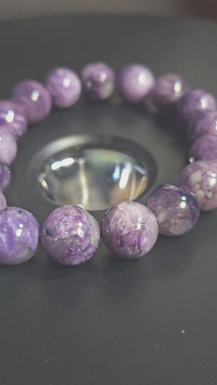 Charoite Beaded Bracelet