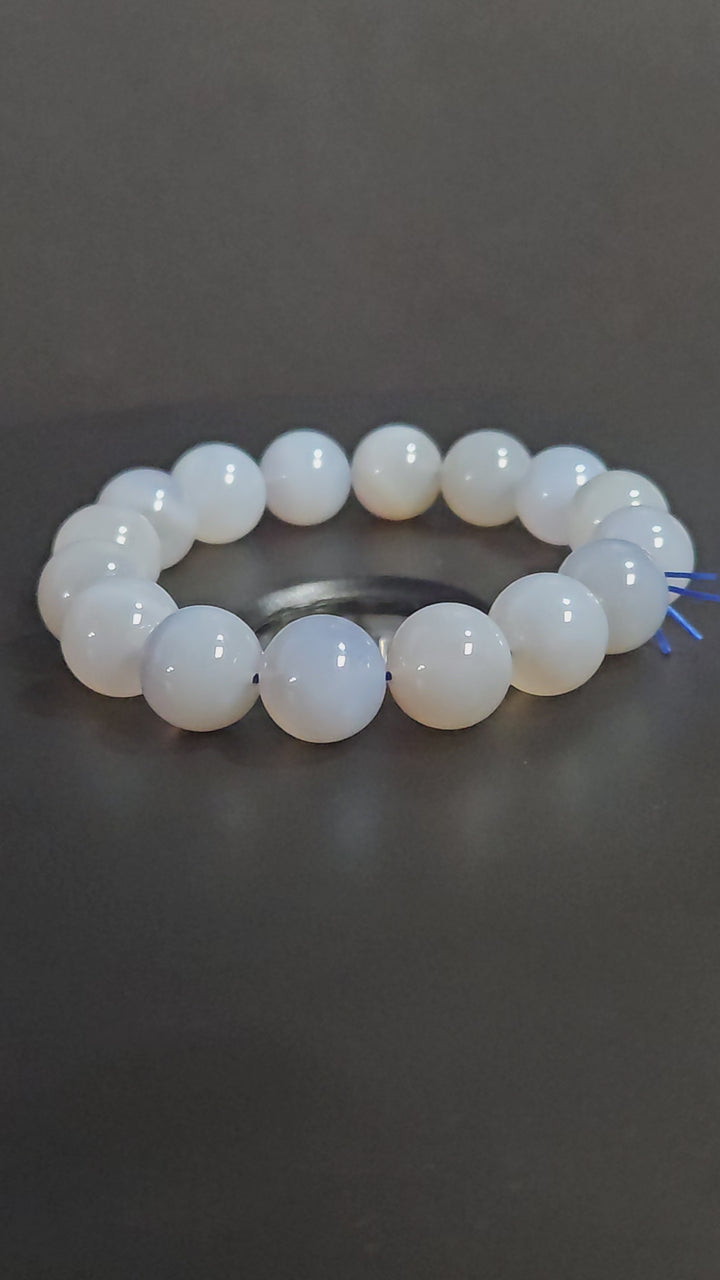 Blue Chalcedony Beaded Bracelet