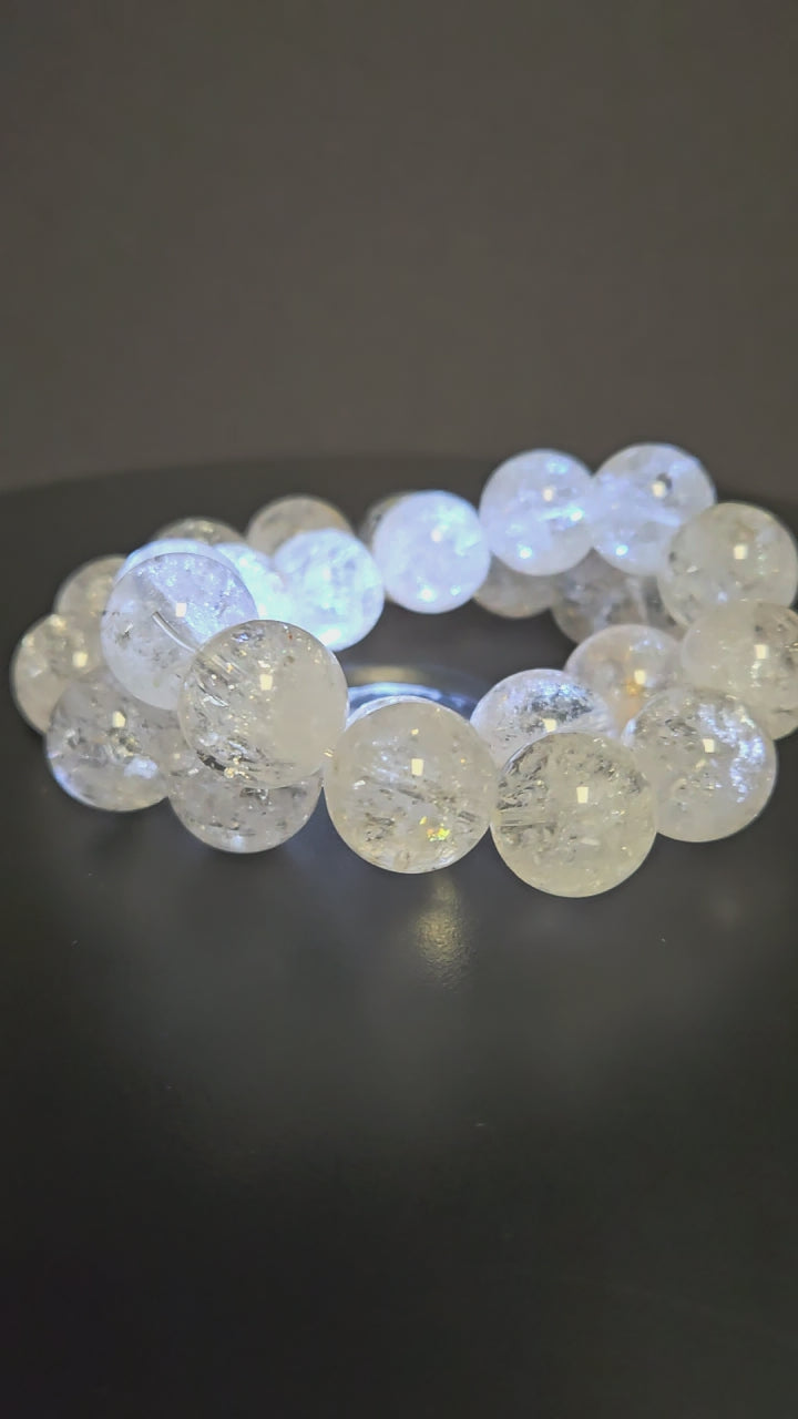 Clear Azeztulite Beaded Bracelet