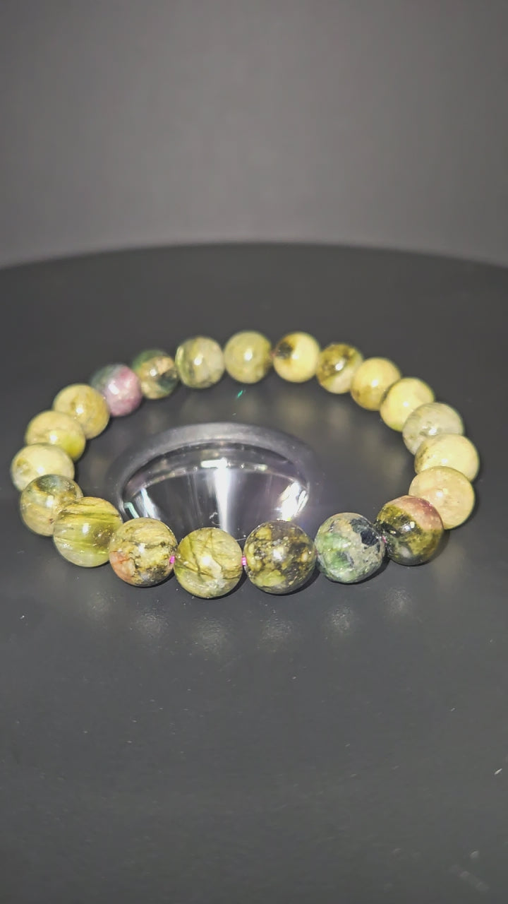Green Tourmaline Beaded Bracelet
