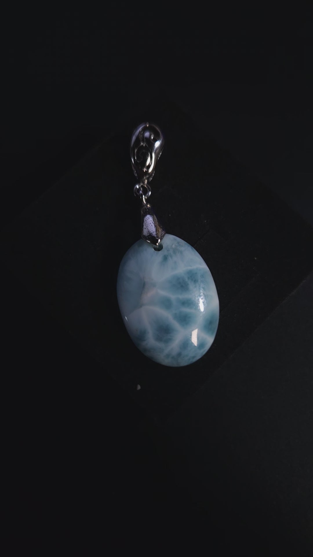 Oval Larimar Pendant