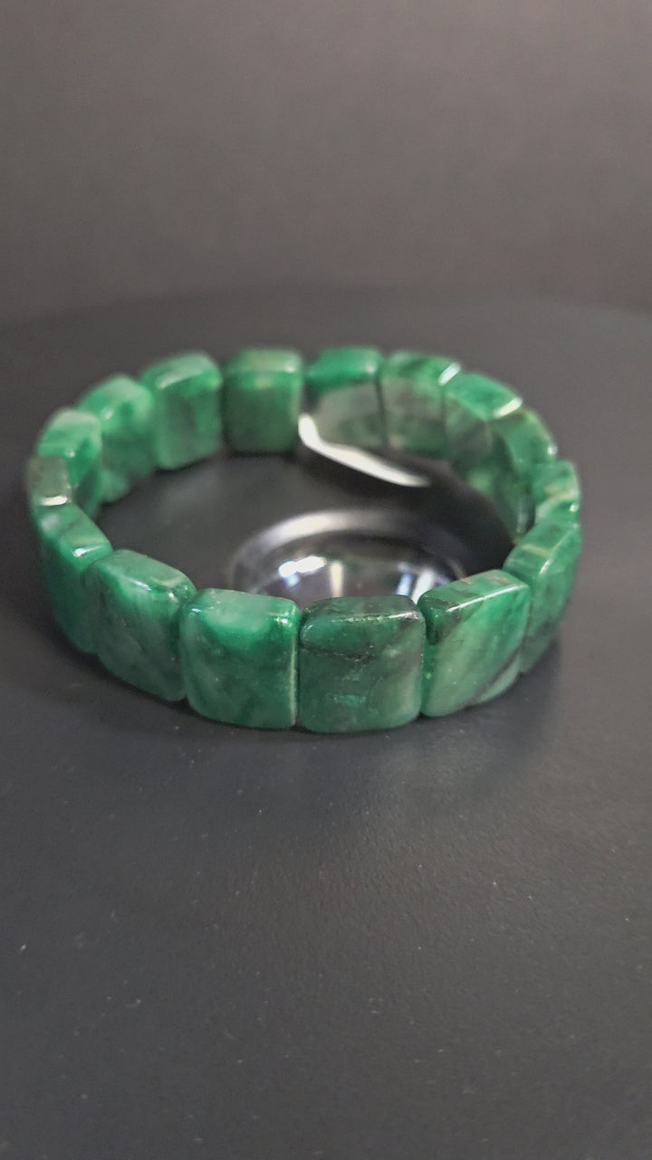 African Green Jade Bangle Bracelet