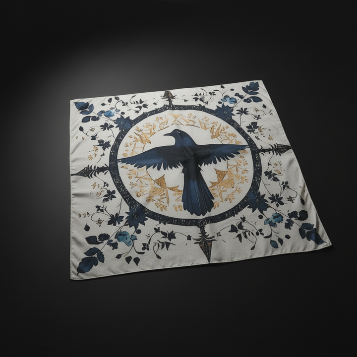 Ravenward Compass Altar Cloth – 19 x 19 Inch