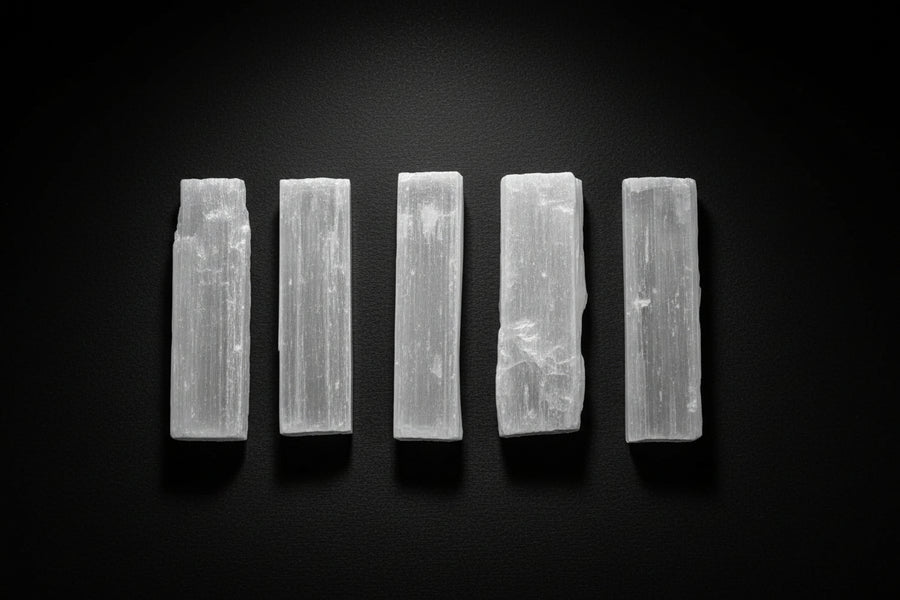 Raw Satin Spar Gypsum Wand (Selenite) 3–4 in