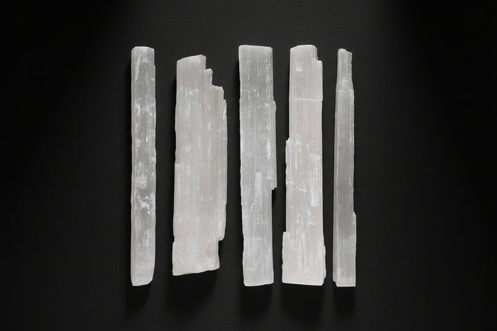 5 lb Box of Satin Spar Gypsum Sticks (Selenite)