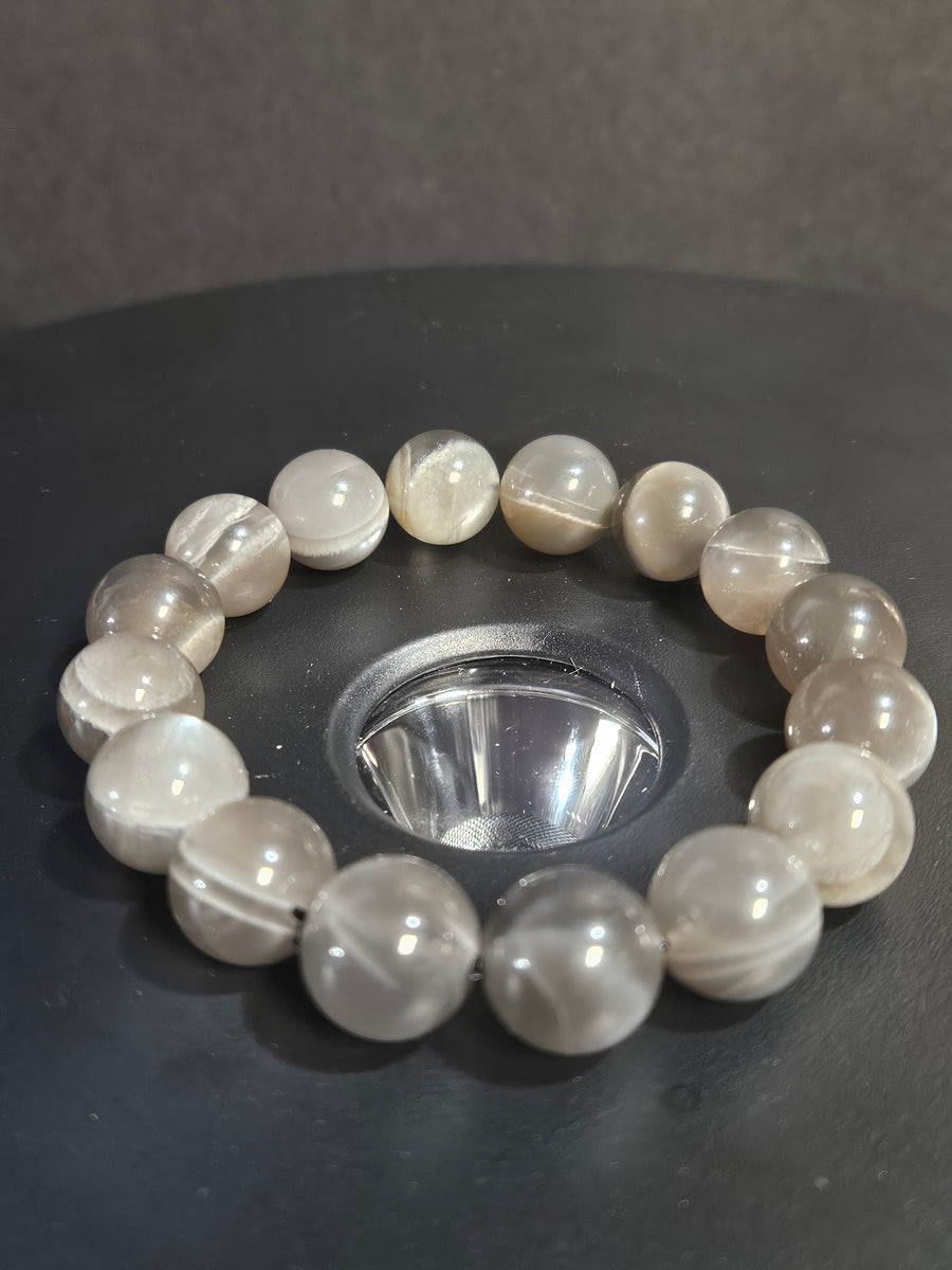 Black Moonstone Beaded Bracelet