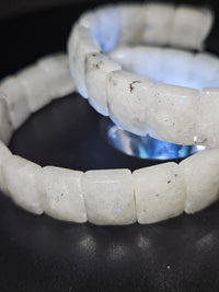 Rainbow Moonstone Bangle Bracelet