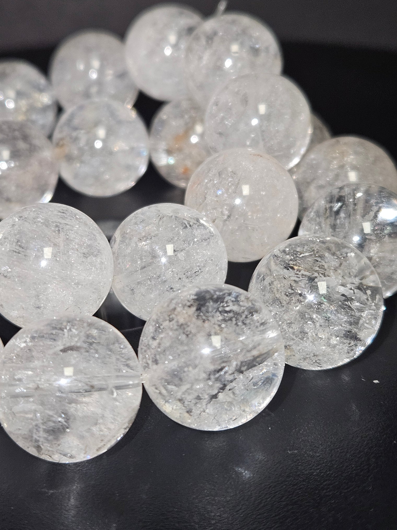 Clear Azeztulite Beaded Bracelet