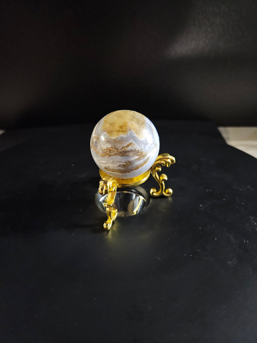 Blue Lace Agate Sphere - 37 mm