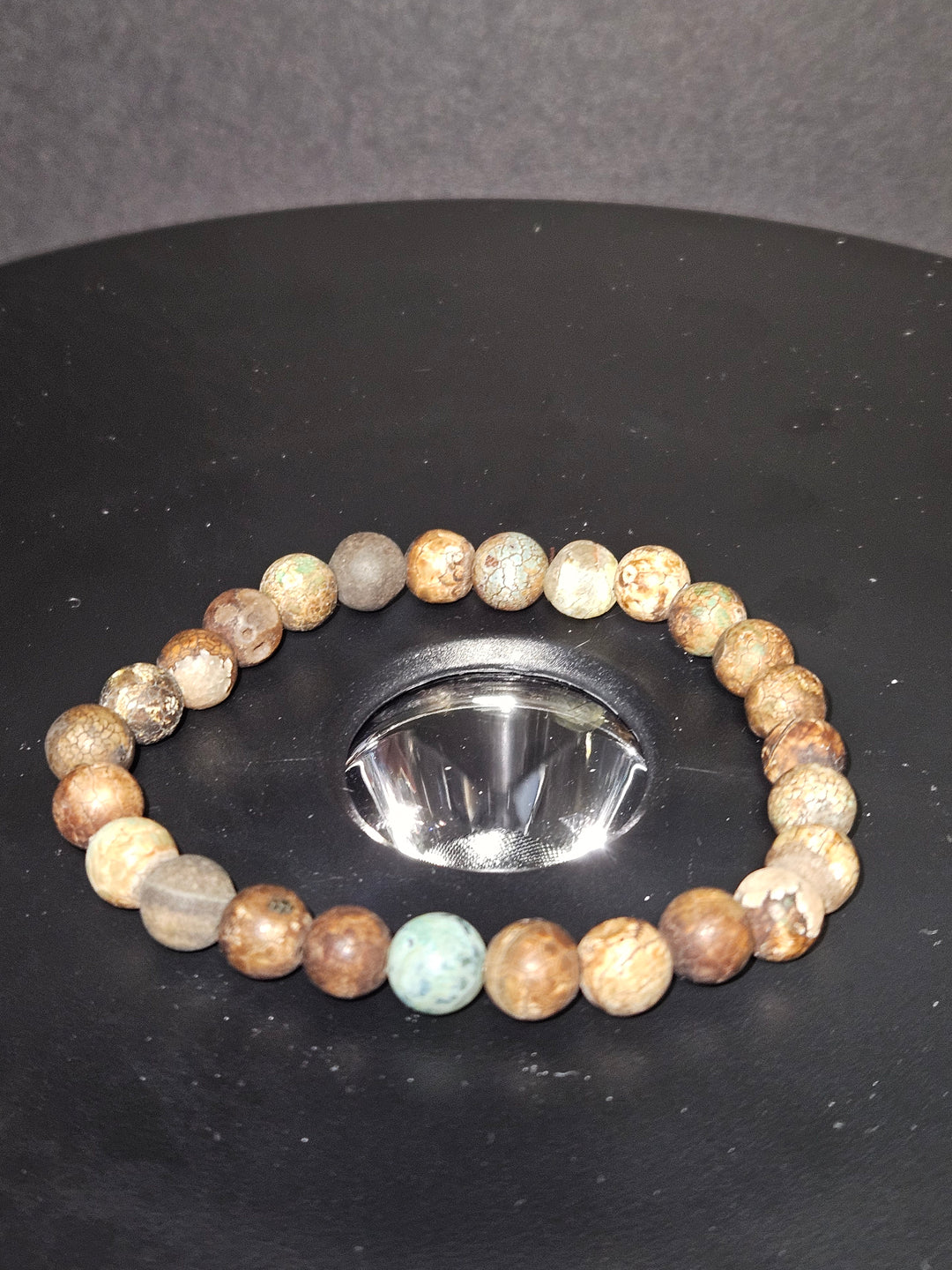 Mixed Agate beaded bracelet alternate view