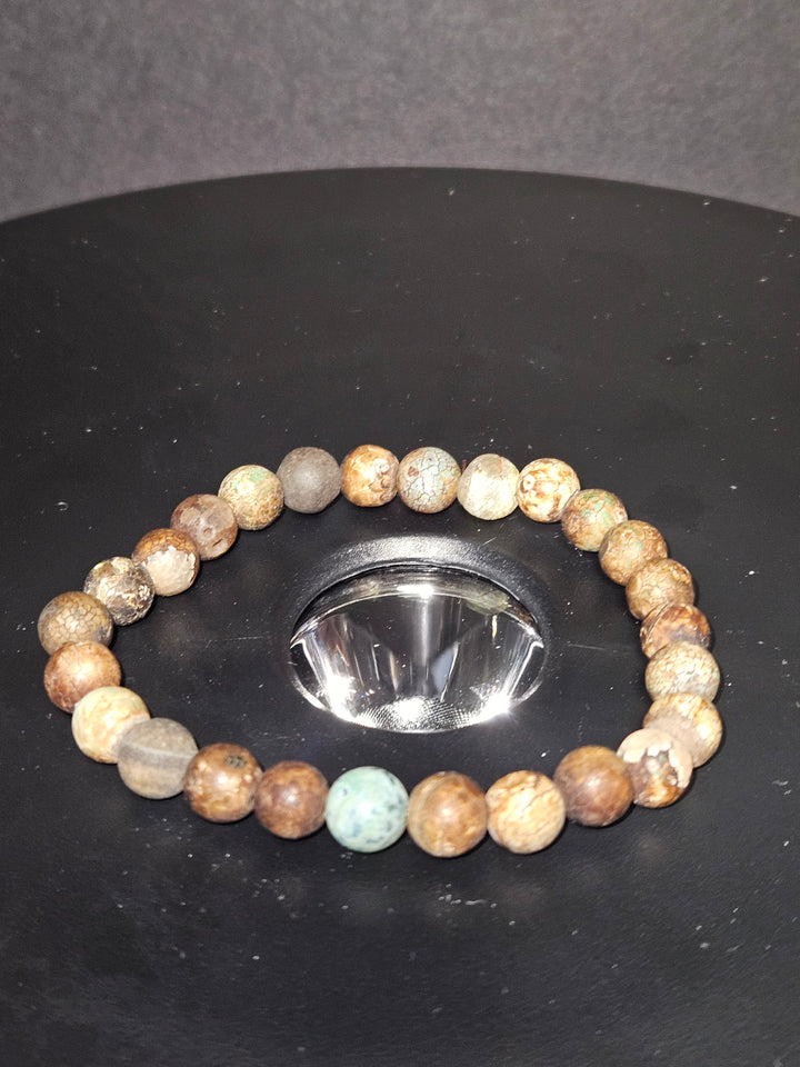 Mixed Agate beaded bracelet alternate view