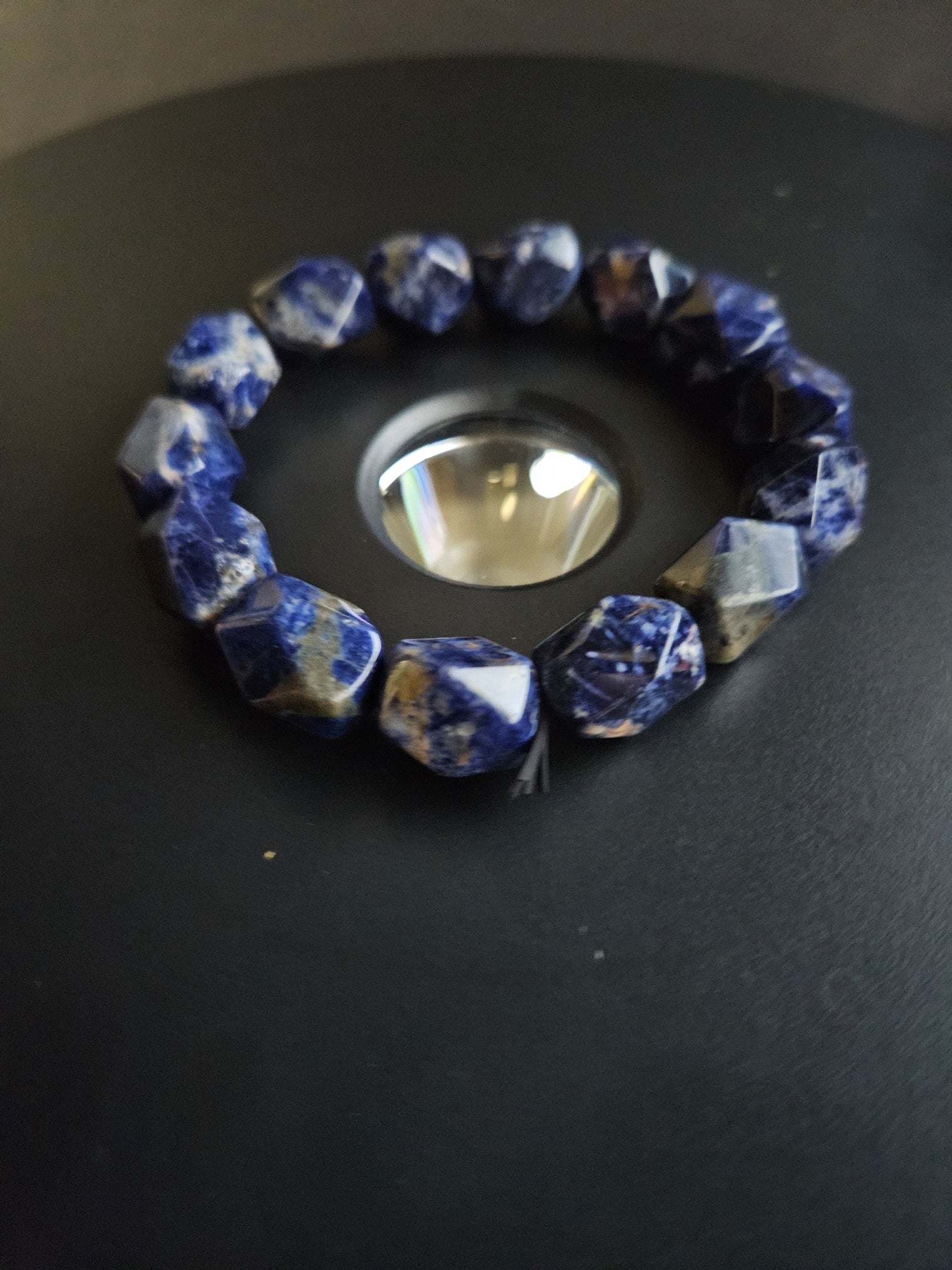 Faceted Sodalite Beaded Bracelet