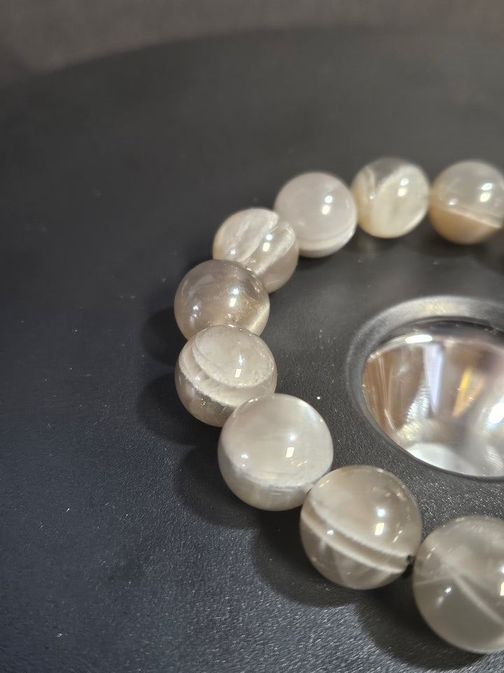 Black Moonstone Beaded Bracelet