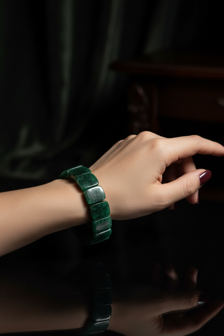 African Green Jade Bangle Bracelet