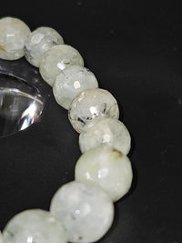 Faceted Prehnite Beaded Bracelet