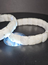 Rainbow Moonstone Bangle Bracelet