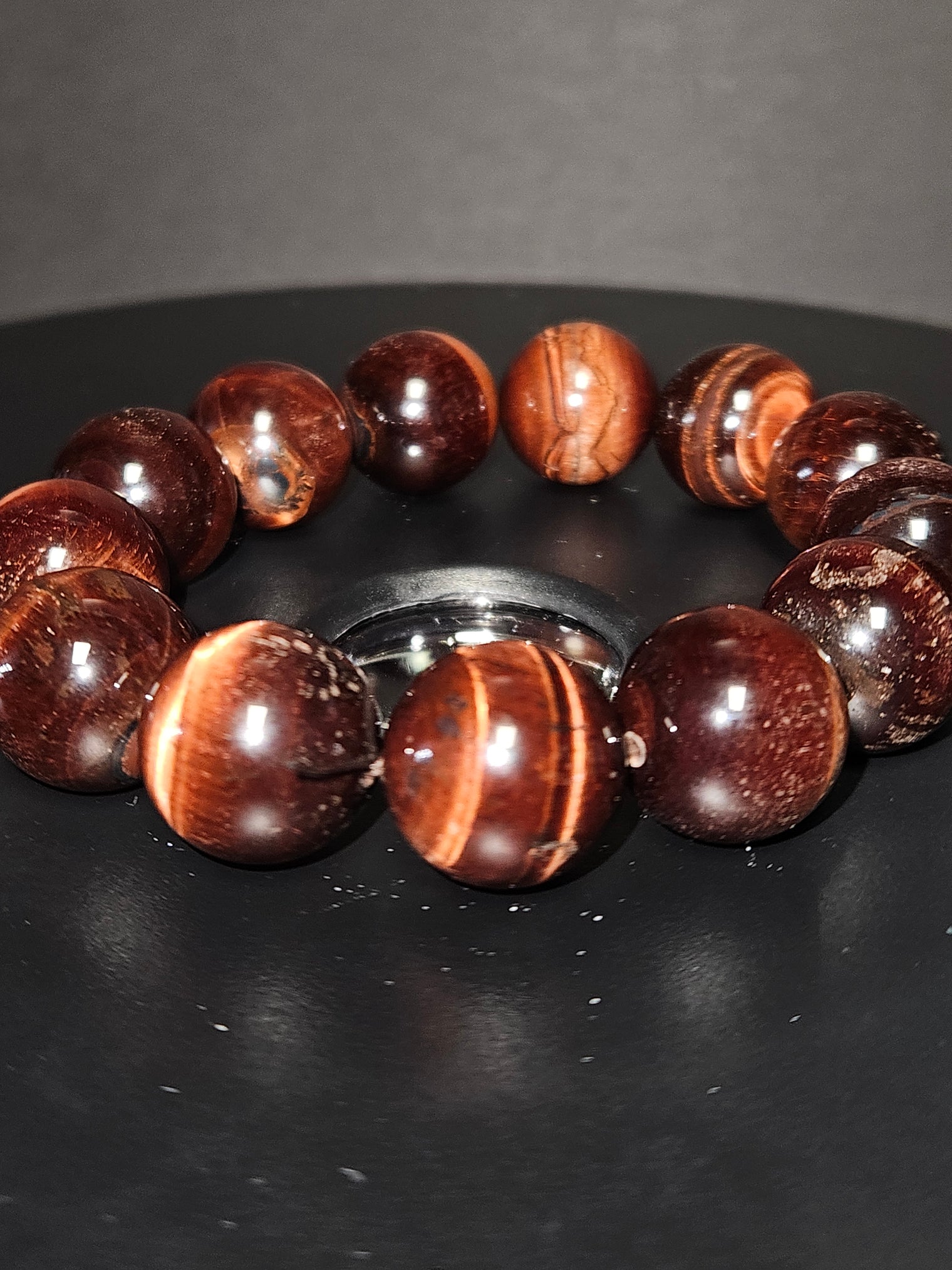 Red Tiger's Eye Beaded Bracelet