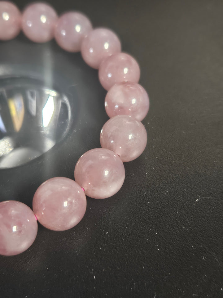 Lavender Rose Quartz Beaded Bracelet