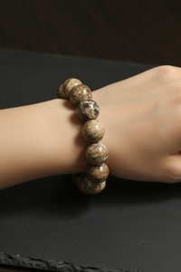 Black Coral Jade Beaded Bracelet