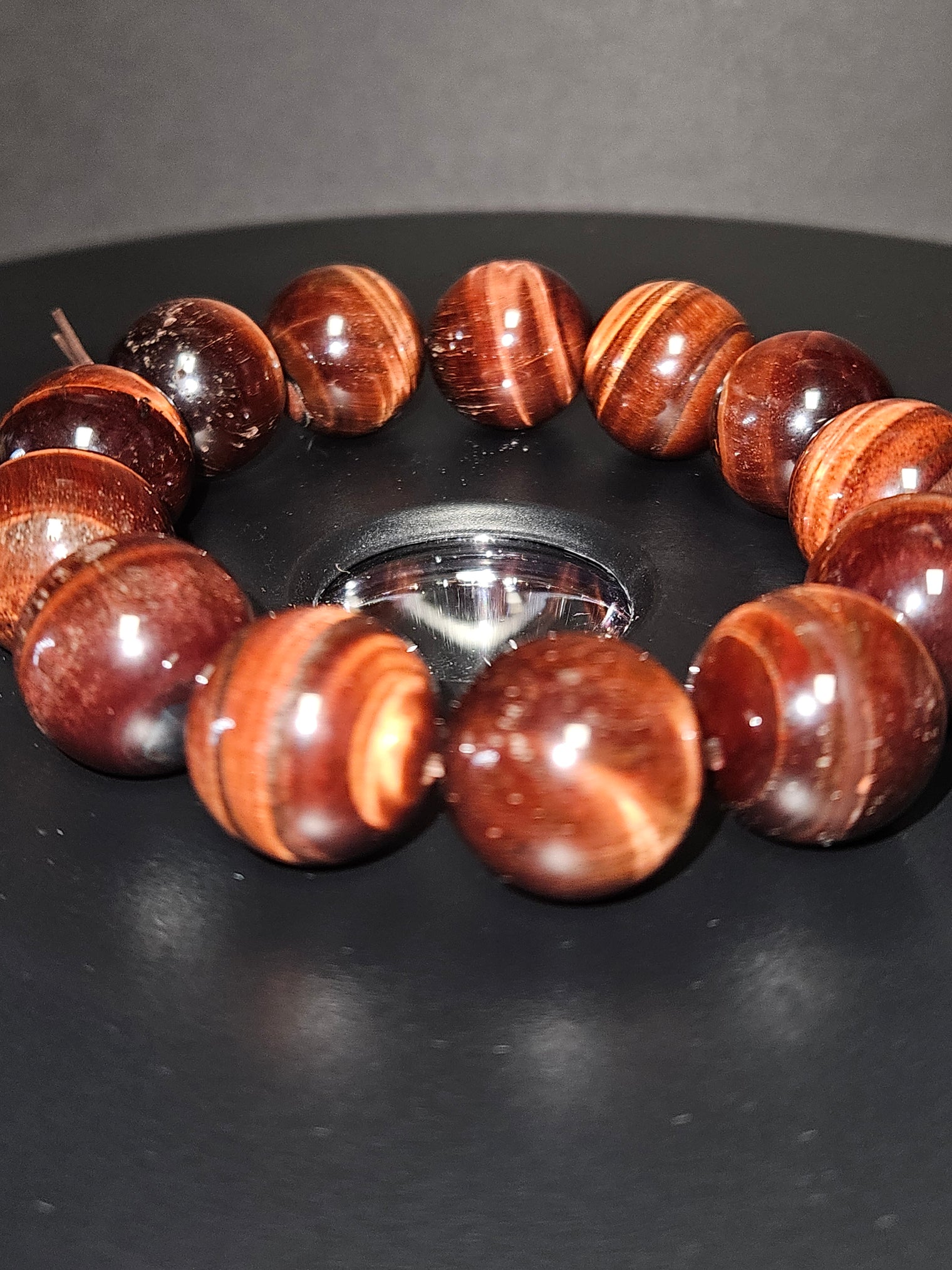 Red Tiger's Eye Beaded Bracelet