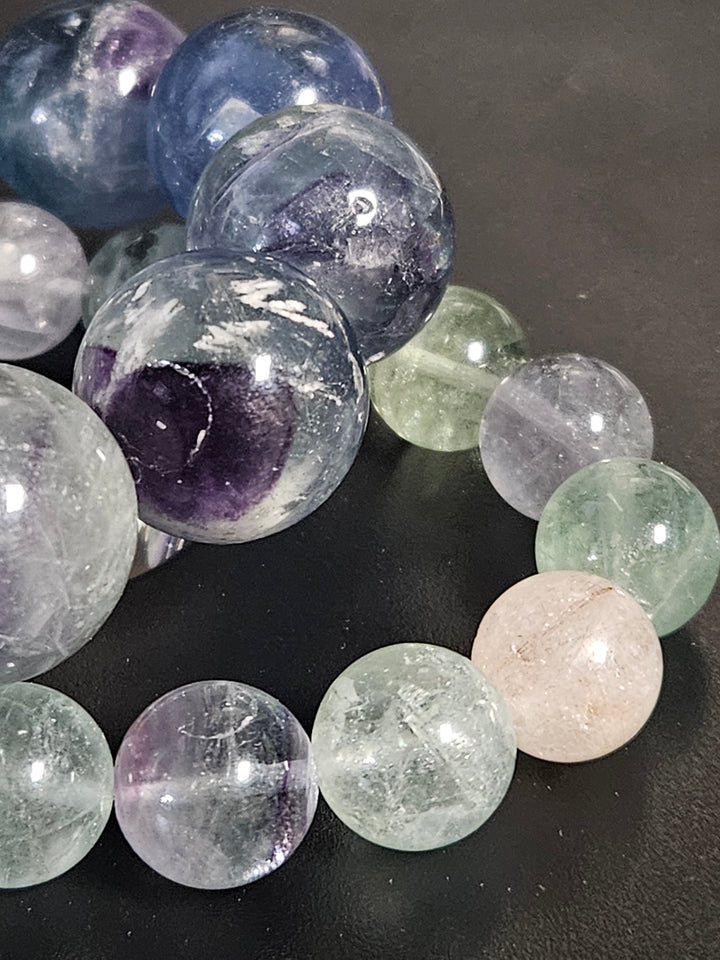 Rainbow Fluorite Beaded Bracelet