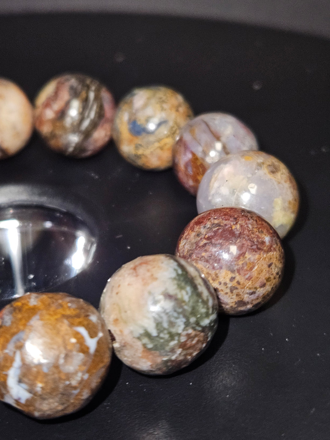Pietersite beaded bracelet bead detail