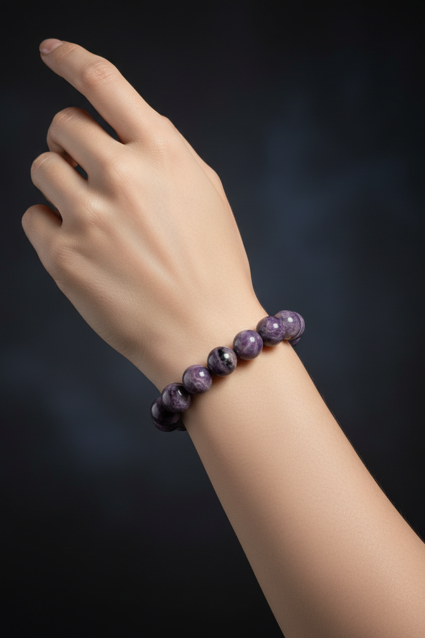 Charoite Beaded Bracelet