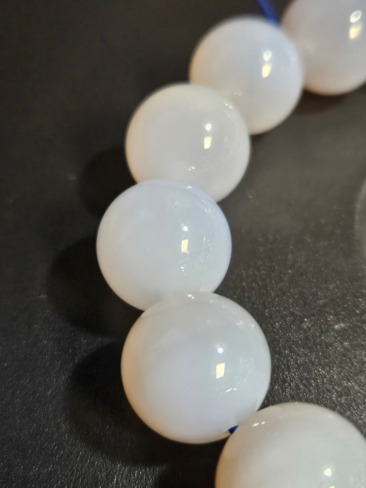 Blue Chalcedony Beaded Bracelet