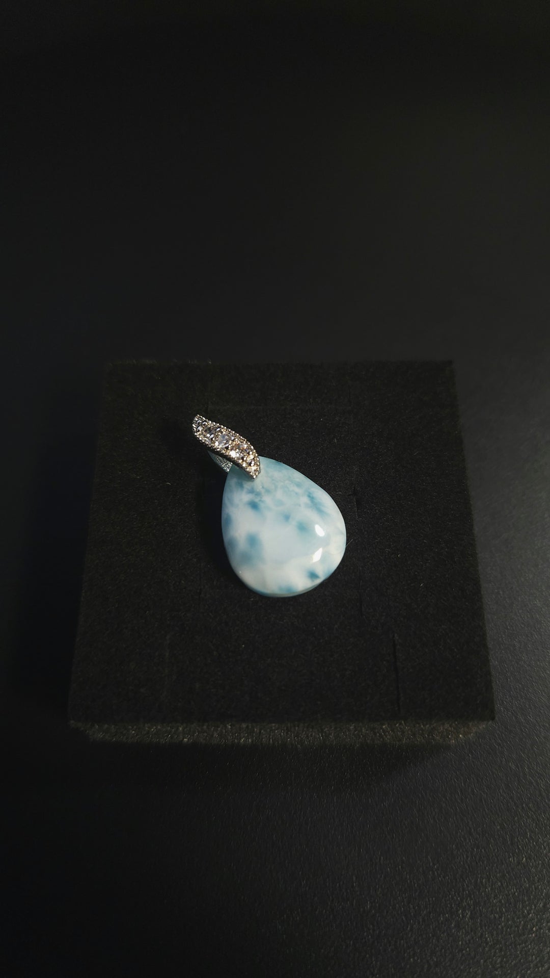 Teardrop Larimar Pendant
