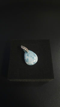 Teardrop Larimar Pendant