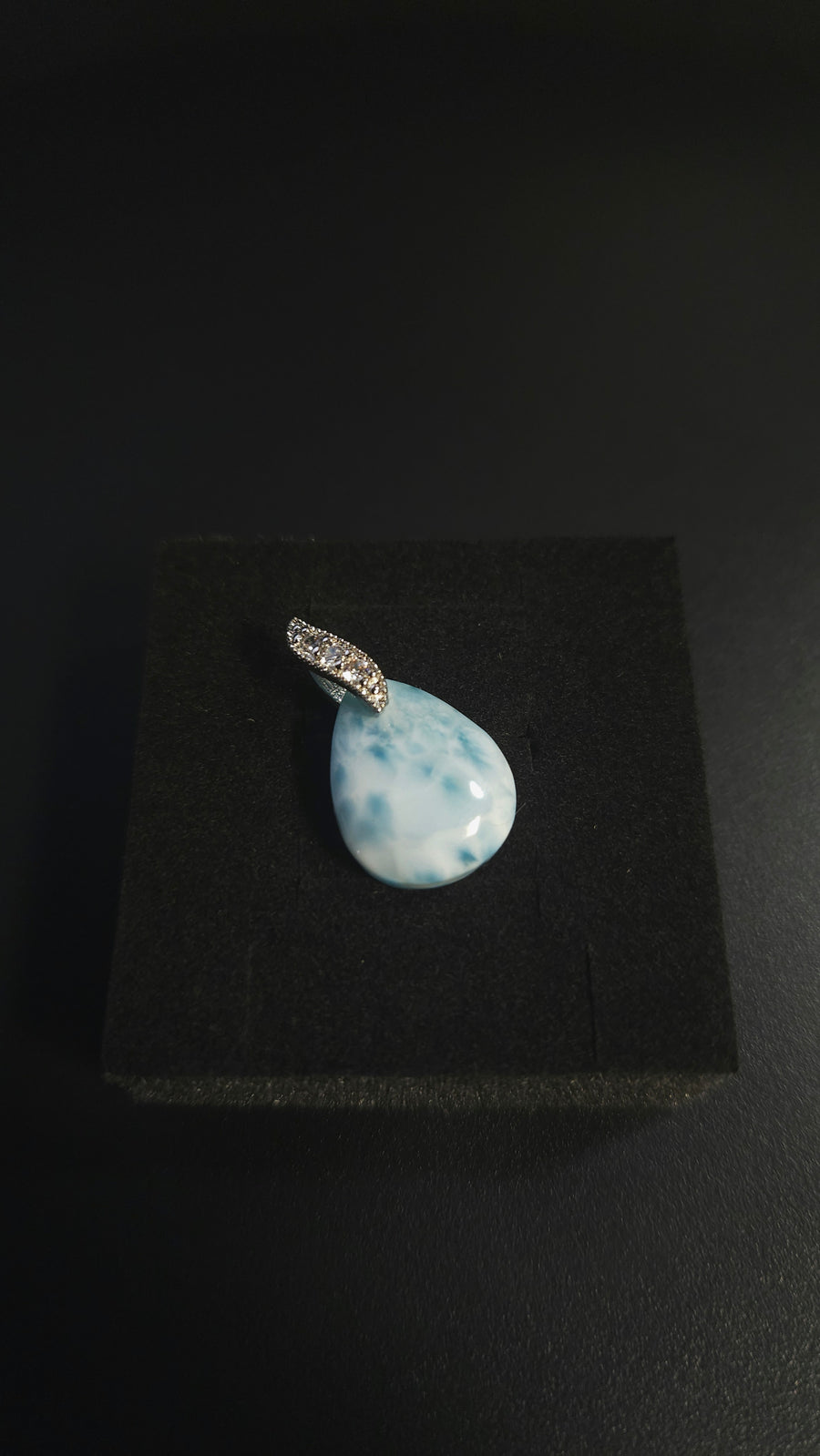 Teardrop Larimar Pendant