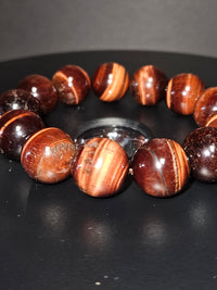 Red Tiger's Eye Beaded Bracelet