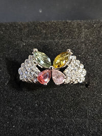 Mixed Tourmaline Butterfly Ring