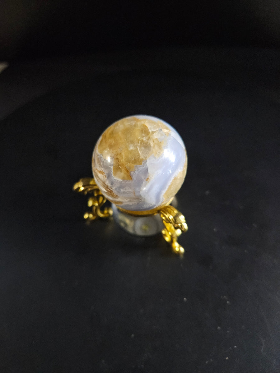 Blue Lace Agate Sphere - 37 mm