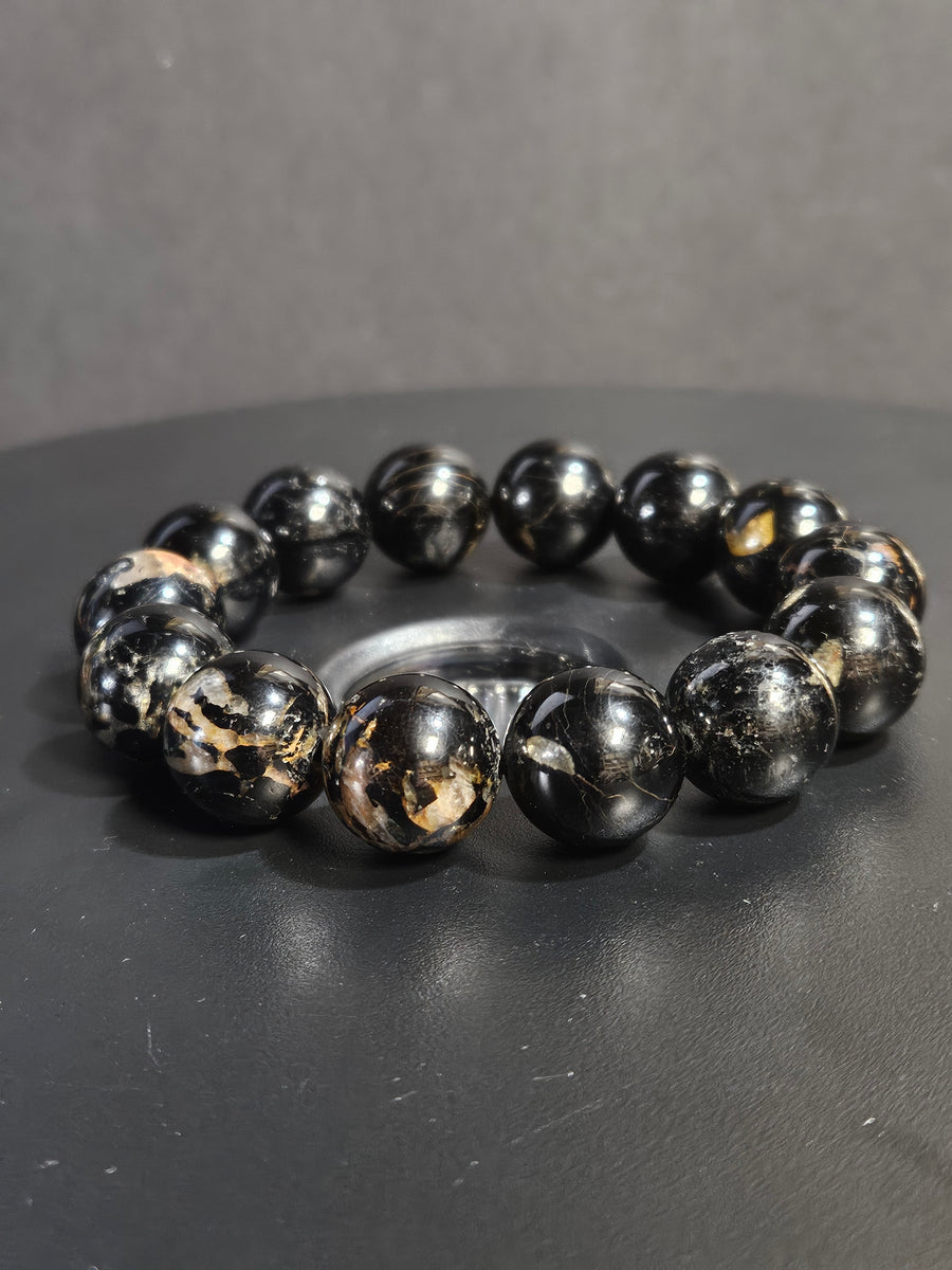 Black Tourmaline Beaded Bracelet