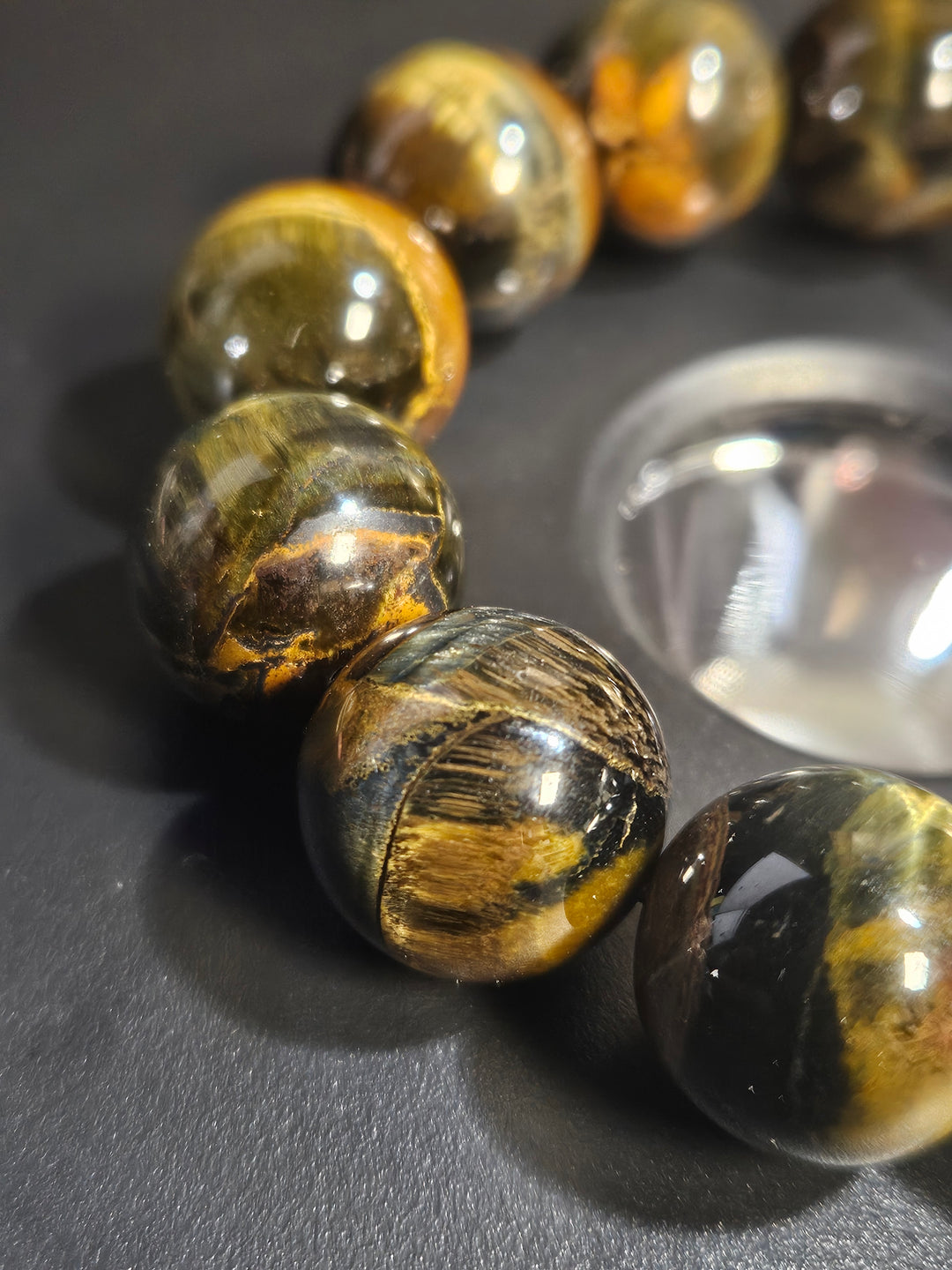 Blue Tiger Eye Beaded Bracelet