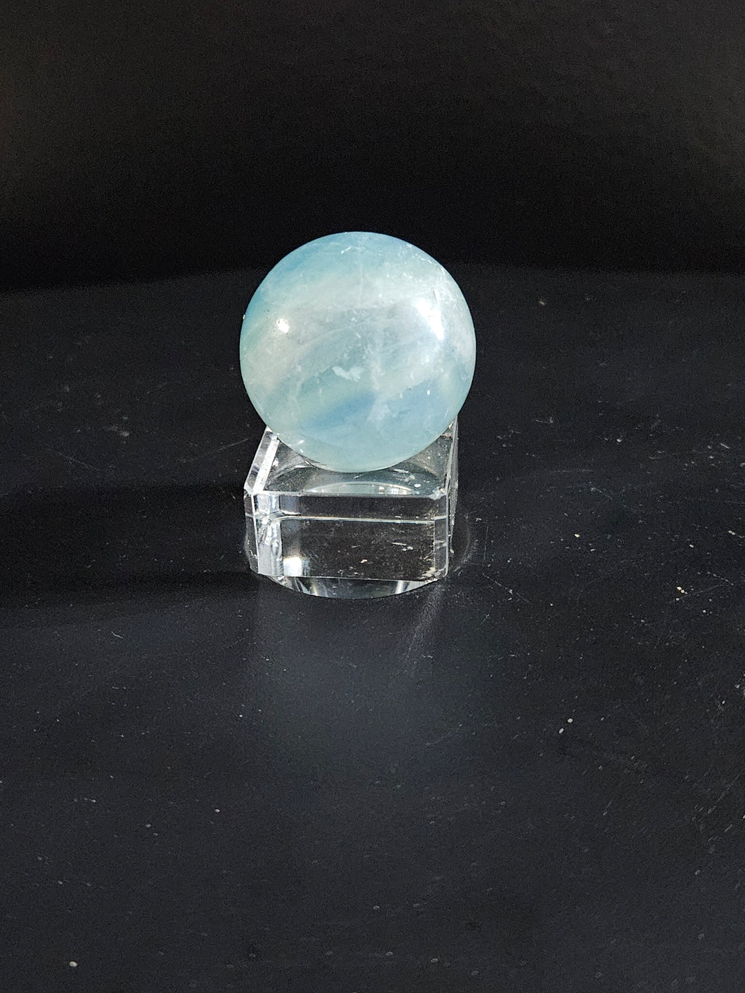 Blue Fluorite Sphere – 33 mm