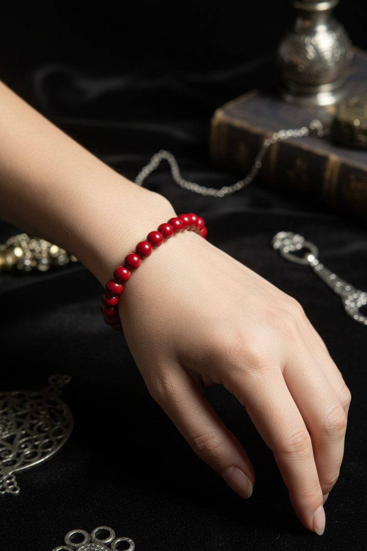 Cinnabar Beaded Bracelet