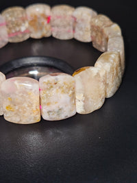 Fish Agate Bangle Bracelet