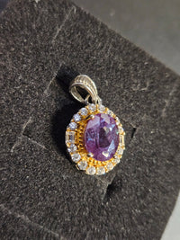 Alexandrite Halo Pendant