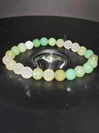Faceted Green Agate Beaded Bracelet