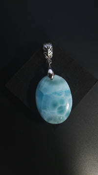 High Quality Oval Larimar Pendant