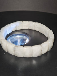 Rainbow Moonstone Bangle Bracelet
