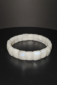 Rainbow Moonstone Bangle Bracelet