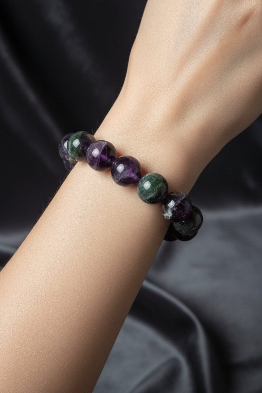 Candy Fluorite Beaded Bracelet