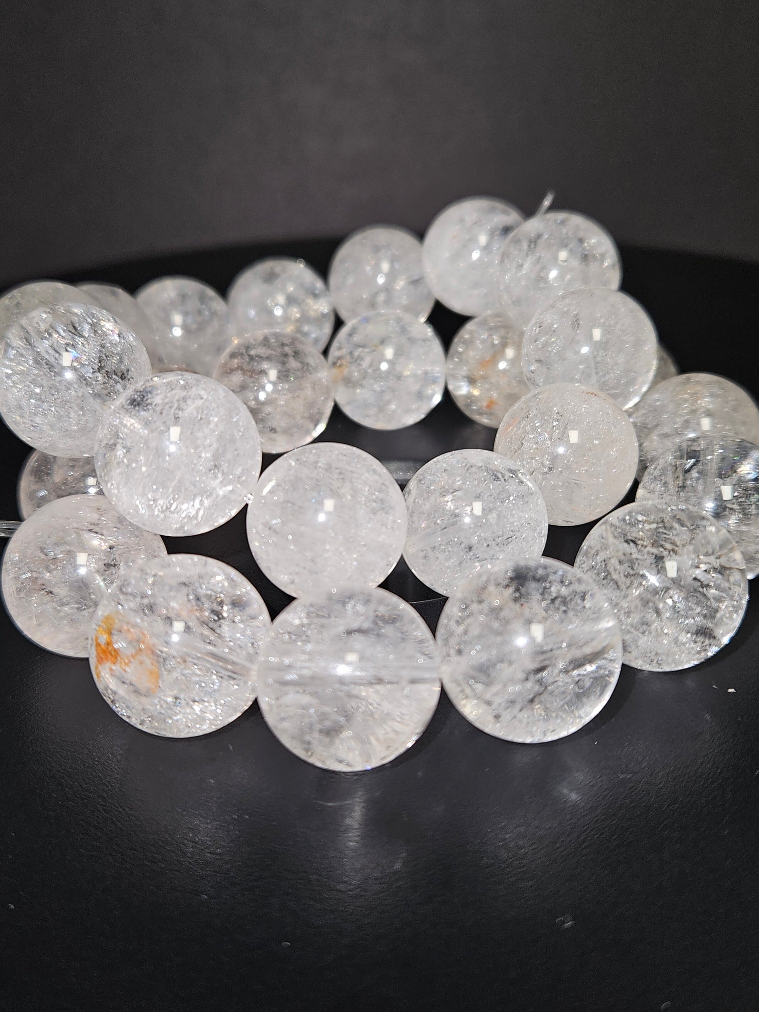 Clear Azeztulite Beaded Bracelet